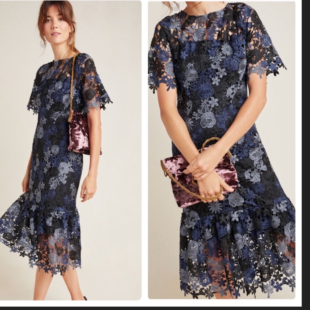 NWT Anthropologie Brigitte embroidered dress